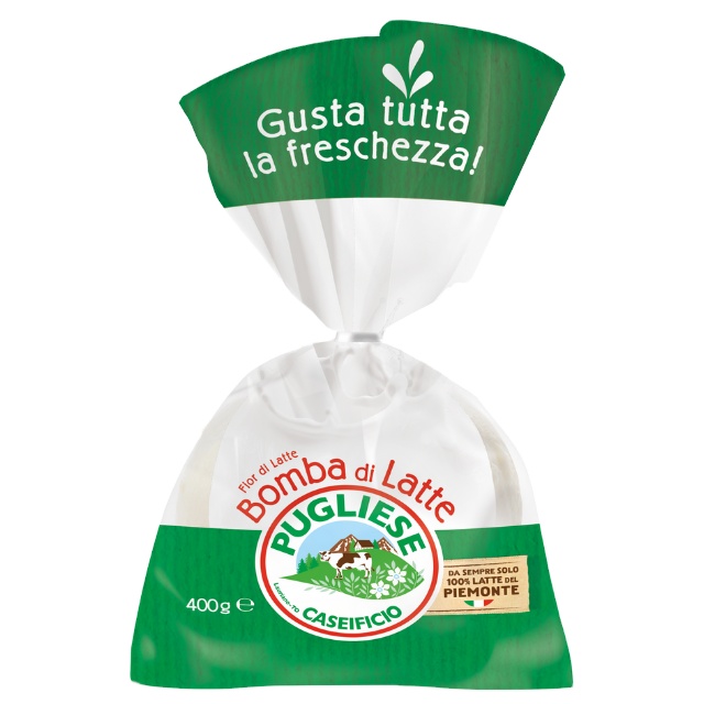 Итальянская Сырная сыра MOZZARELLA FIOR DI LATTE BOMBA DI LATTE 400 gr - Casa корень-Caseificio Pugliese-итальянская еда высокого качества