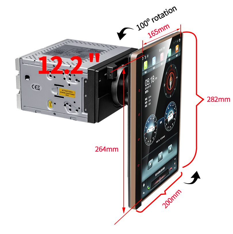 KD-8586 новый стиль tesla android 9 PX6 Встроенная carplay 12,2 дюймов вращающаяся на 100 градусов стереосистема