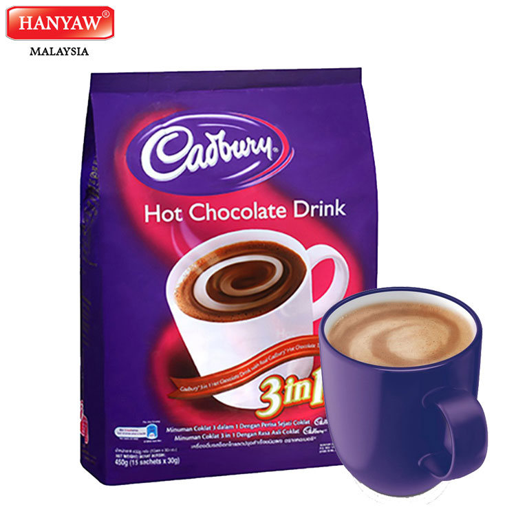 [Malaysia] Fast Shipping + Halal Certified Cadbury 3in1 Hot Chocolate Drink ( 18 Bags x 450g / Ctn)