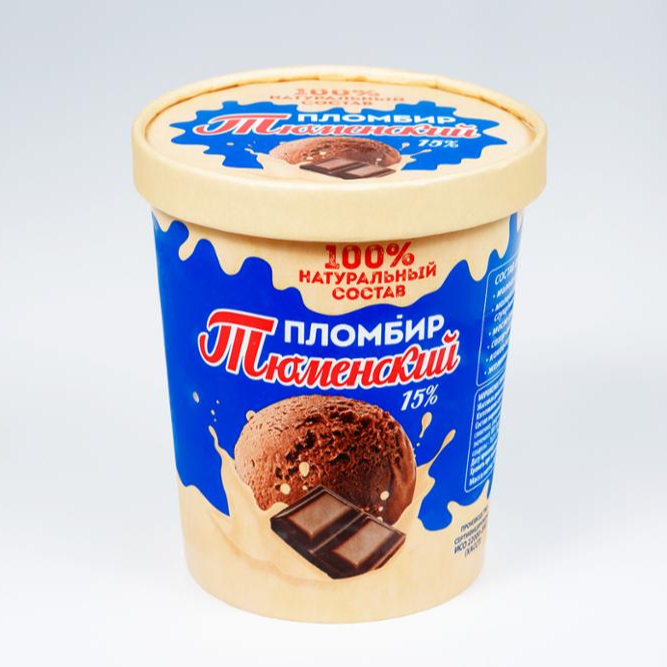 15% шоколадная бумажная чашка мороженого