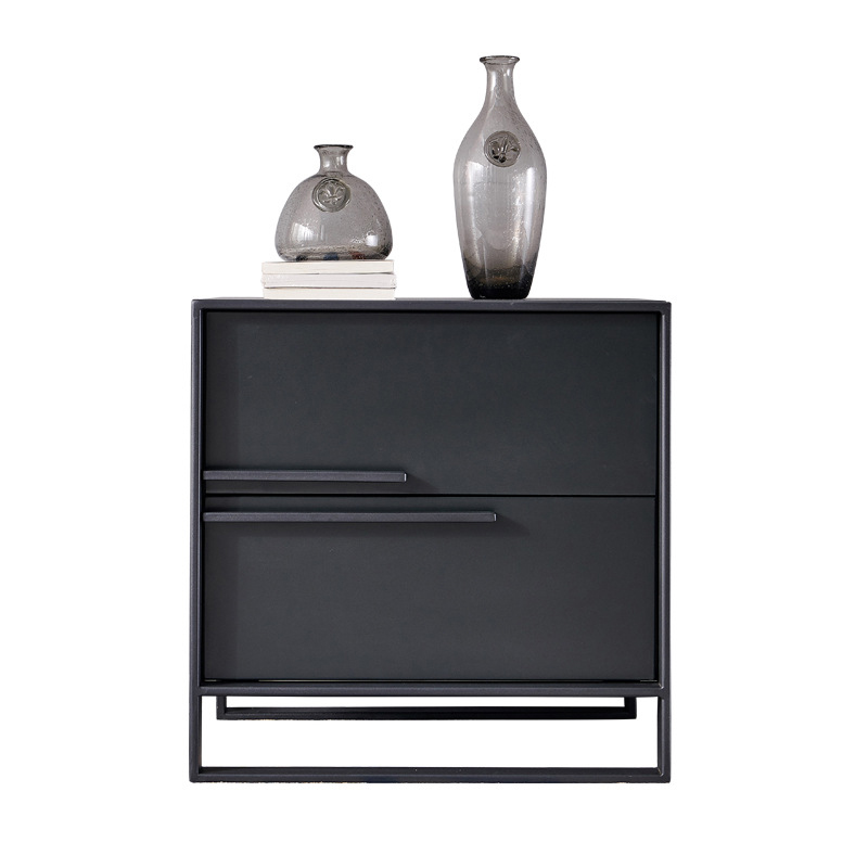 Haohe Ins Minimalist Bedside Cabinet Simple Modern Hotel Bedside Cabinet Bedroom Double Drawer Storage Cabinet Nightstands