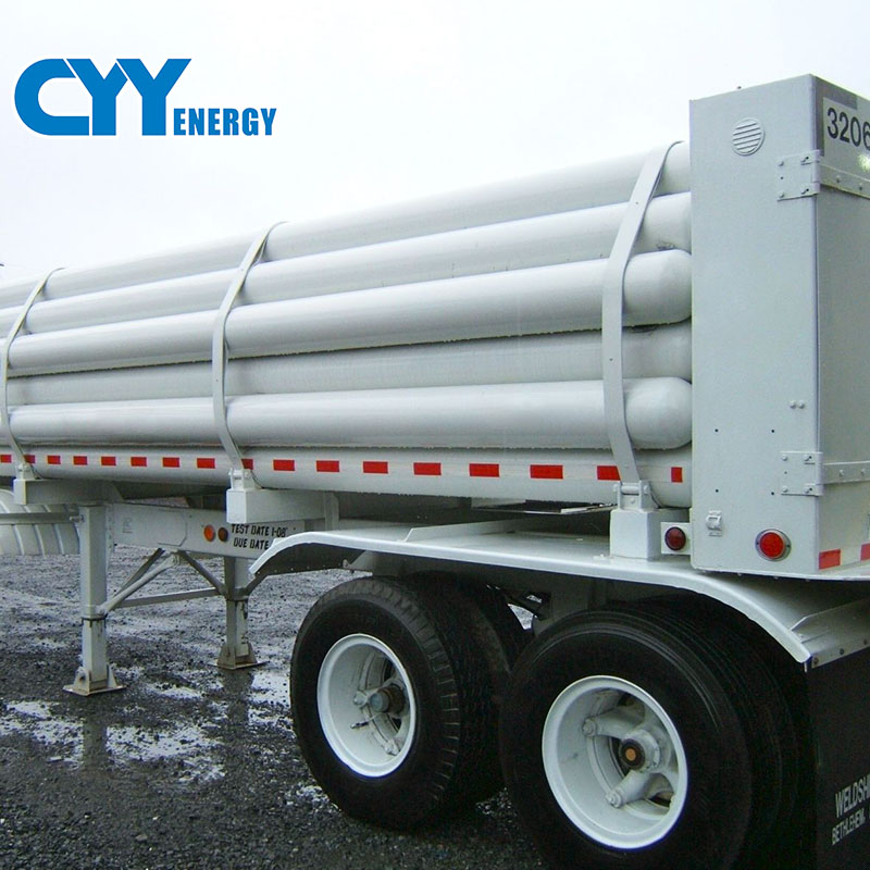 CNG 40 футов контейнер 10 трубок скользящий прицеп
