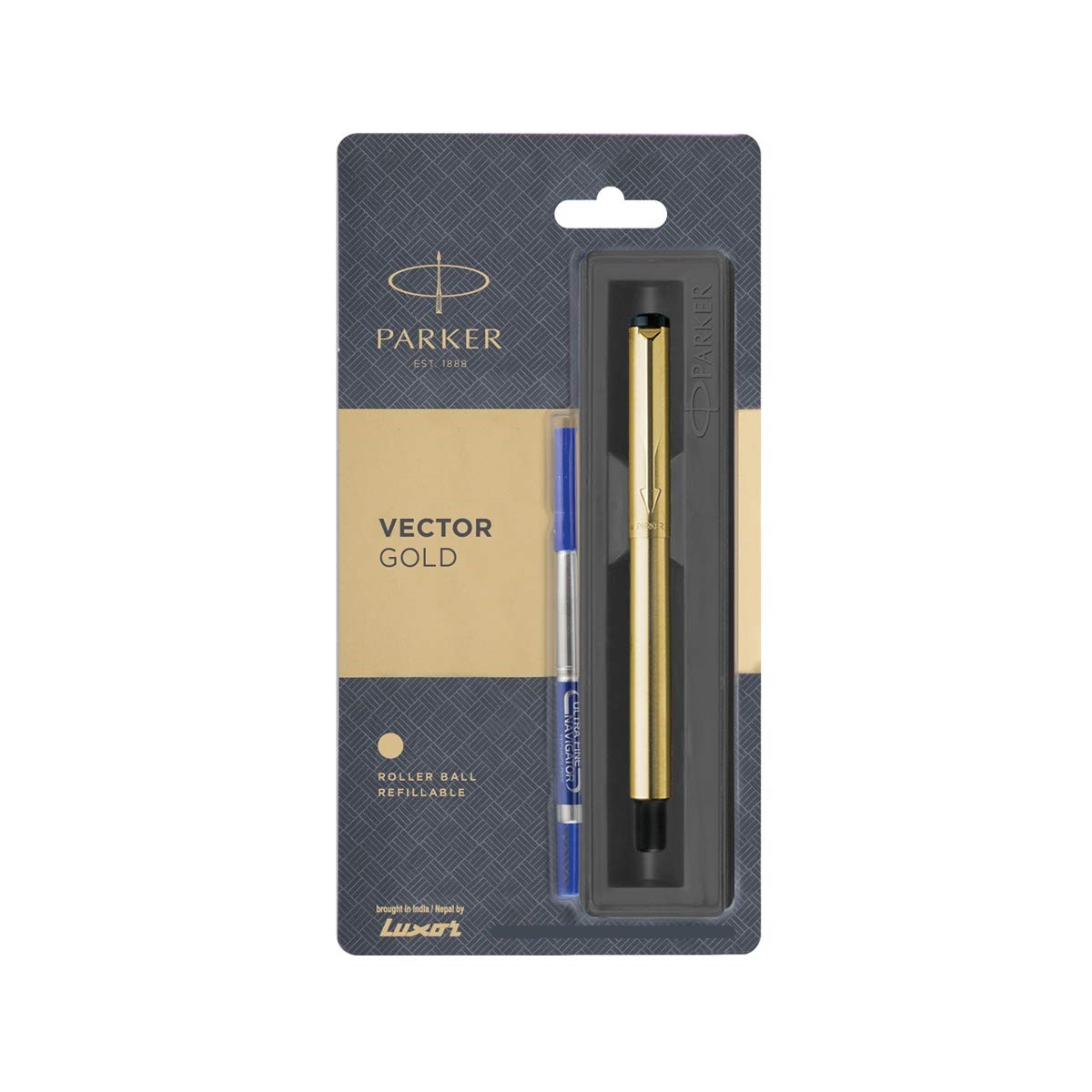Шариковая ручка Parker Vector, шариковые ручки Parker премиум класса из нержавеющей стали, многоразовые шариковые ручки с золотой отделкой