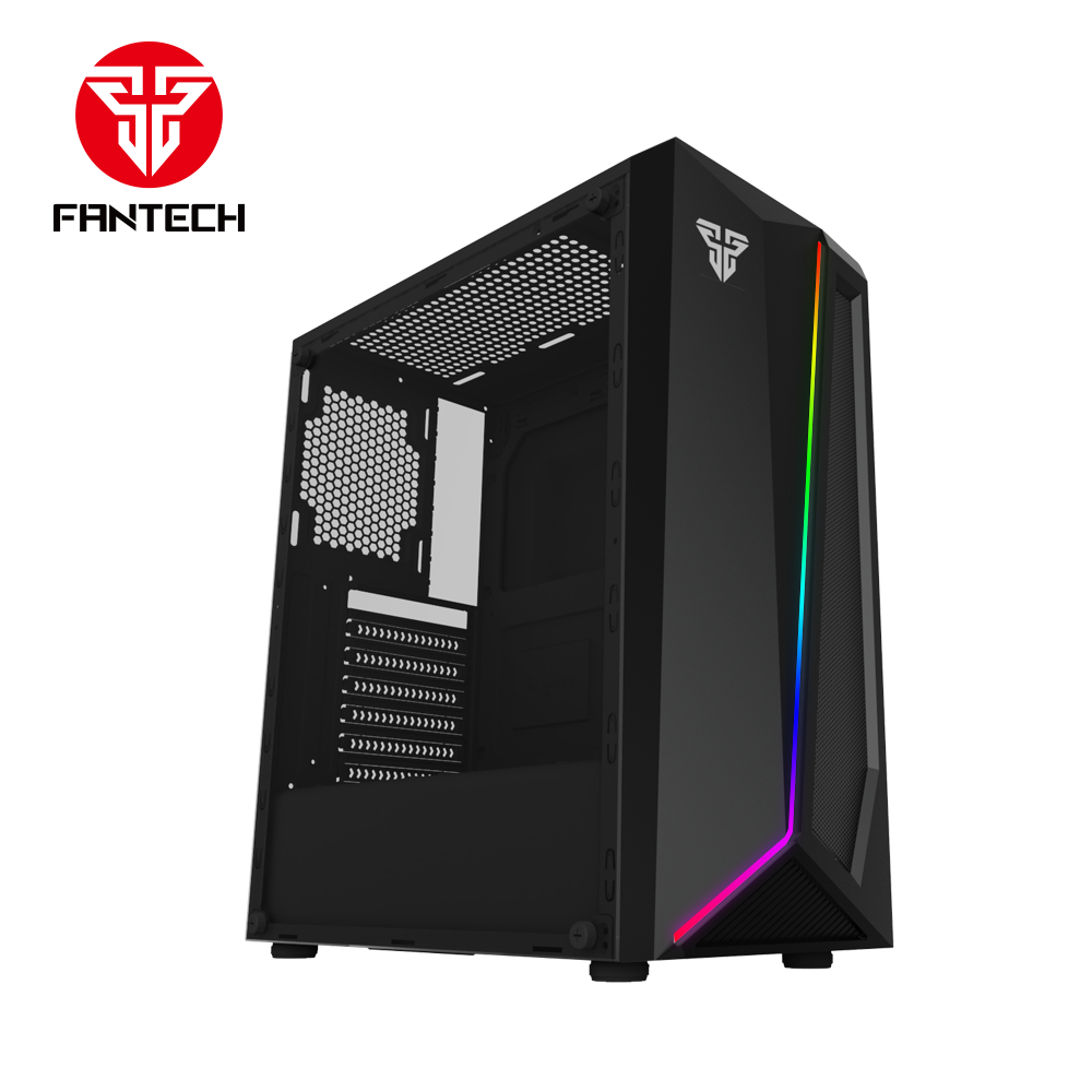 Корпус для компьютера, металлический лист, черная сталь, Fantech CG71, черный игровой корпус для ПК
