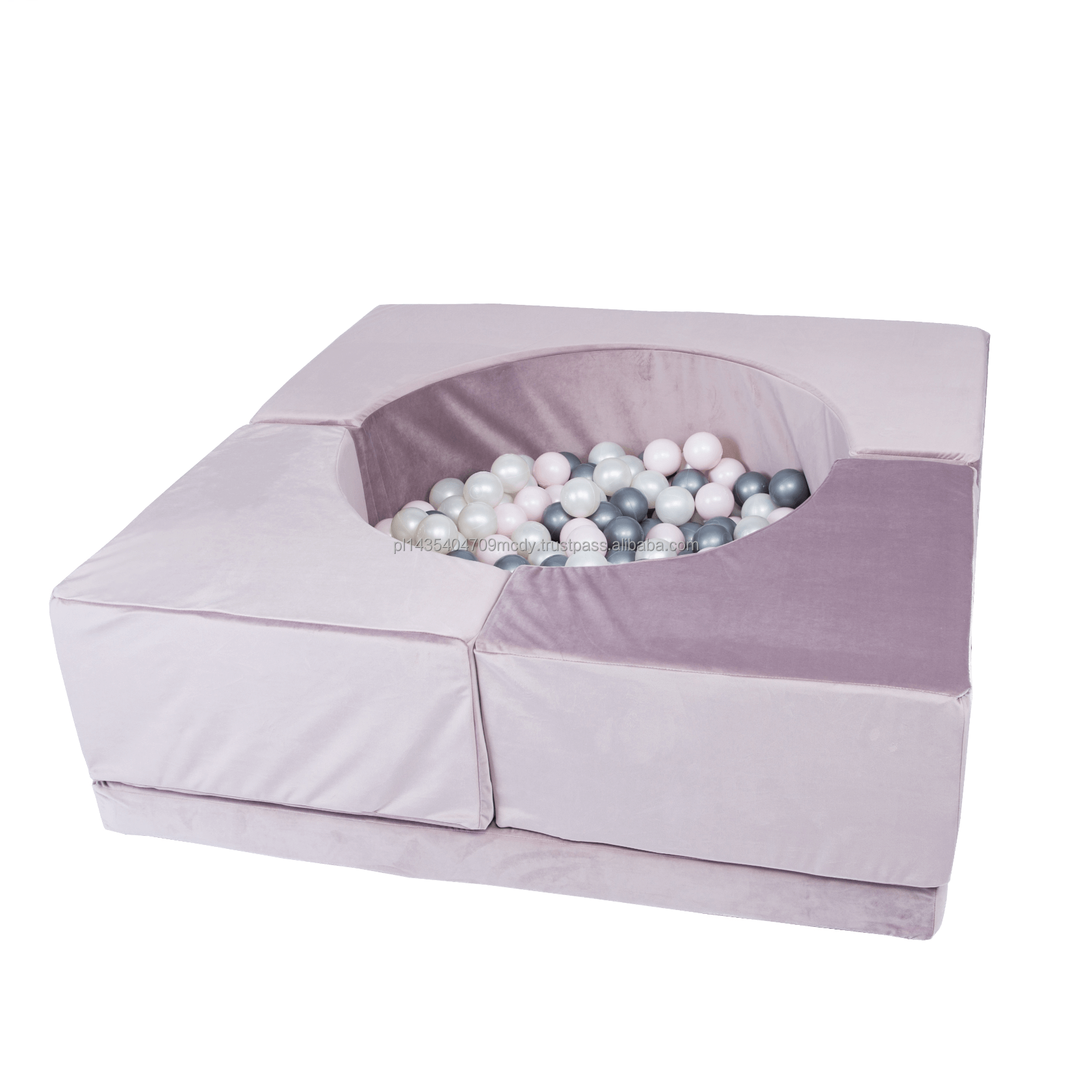 NEW DESIGN Kids Sofa Ball Pit Velvet Couch for Children Fast Europe Delivery