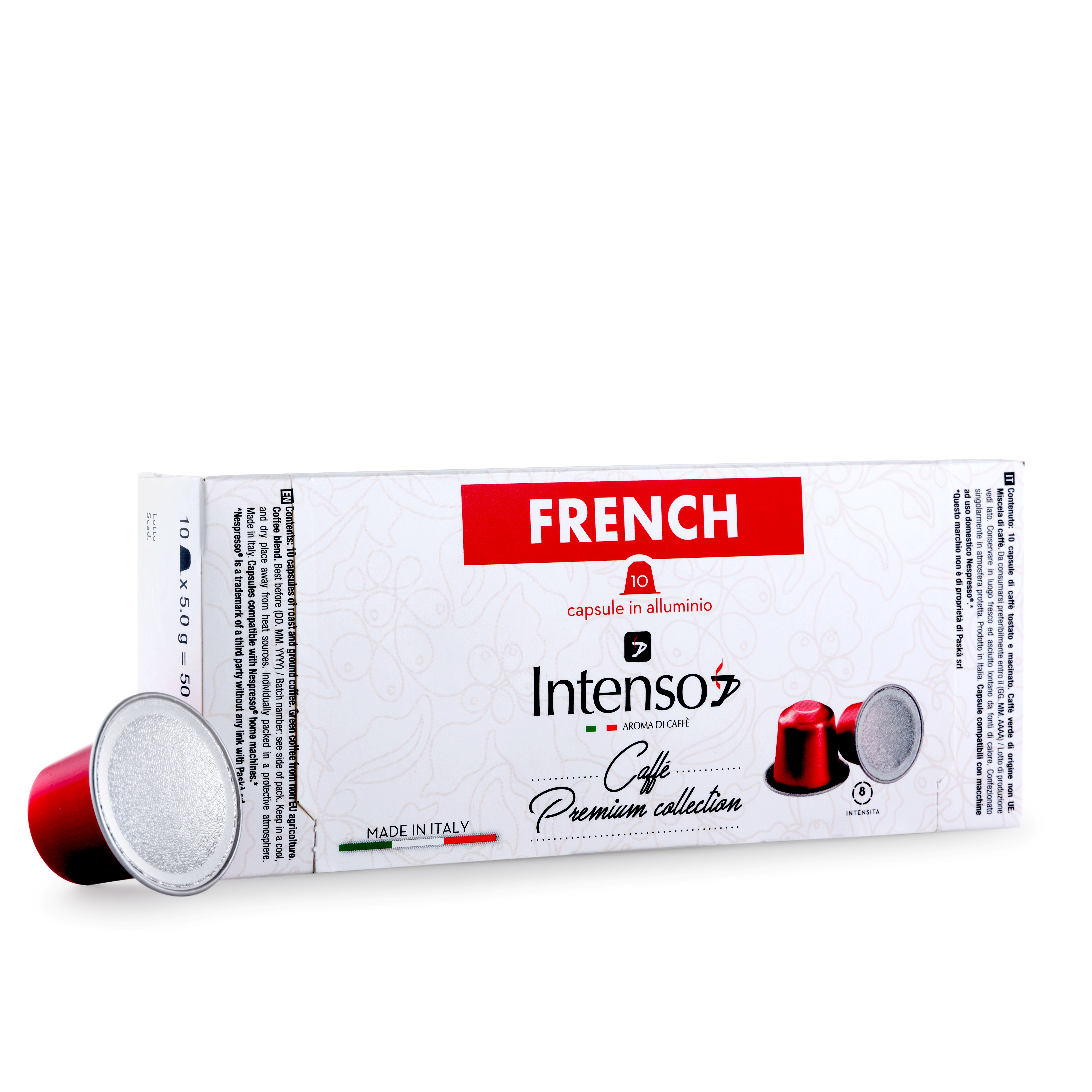 PREMIUM COLLECTION ALUMINIUM FRENCH ROAST COFFEE CAPSULES COMPATIBLE WITH NESPRESSO* MACHINE