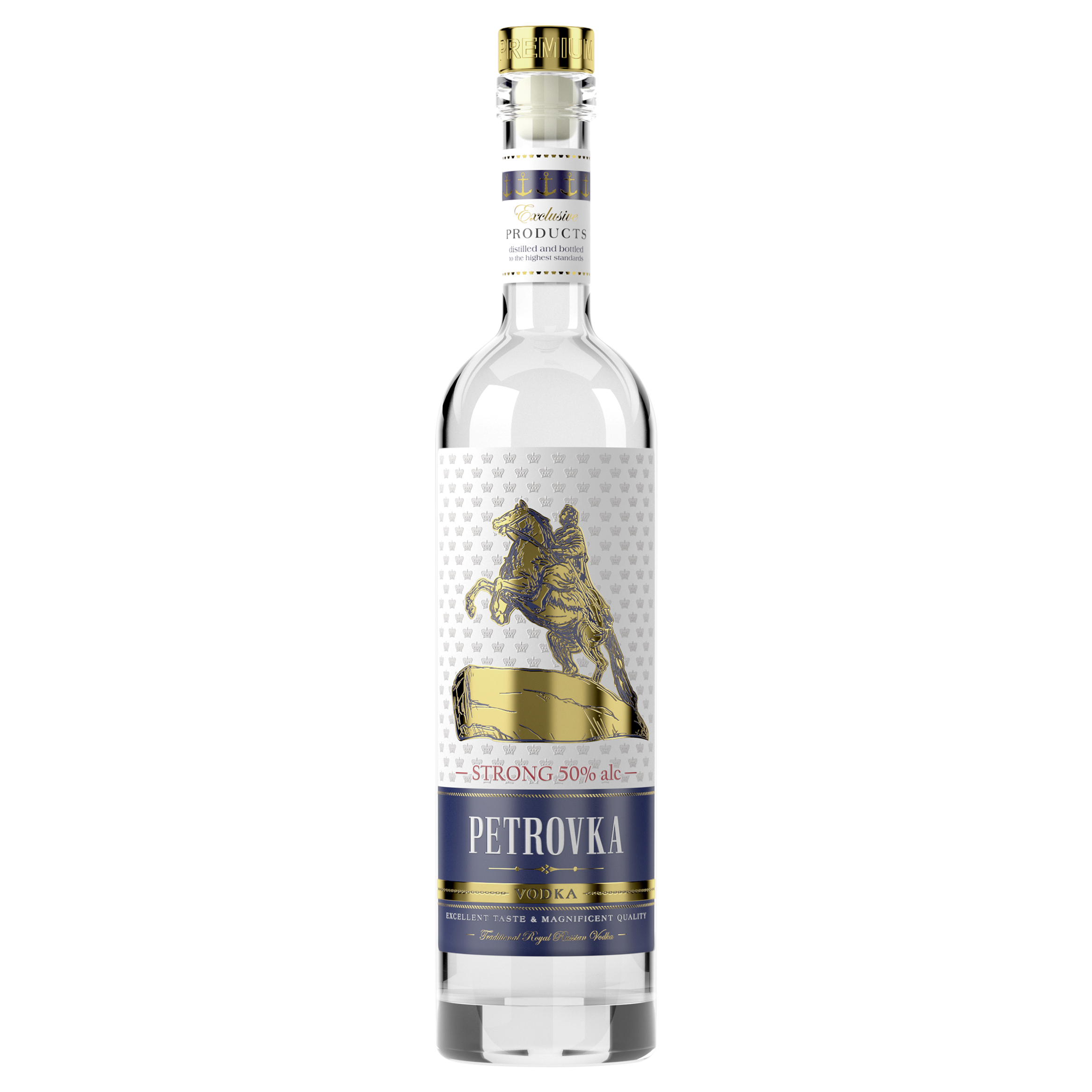 Алкогольные напитки премиум-класса (50% alc.) 500 мл «PETROVKA», мощная русская натуральная водка L