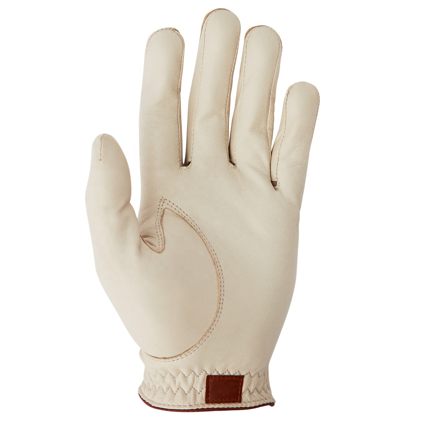 High quality AAA grade custom logo goatskin leather genuine leather golf gloves factory