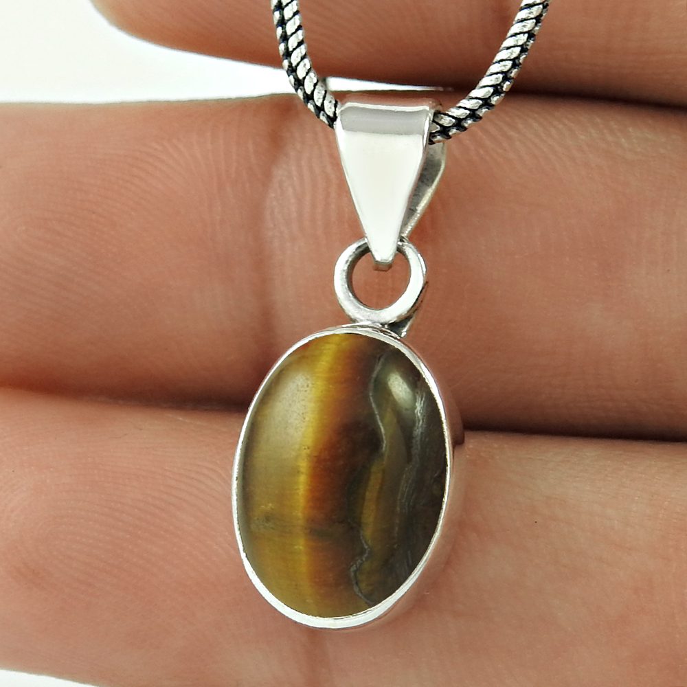 Tiger eye pendant 925 silver jewelry sterling silver pendant factory direct sale wholesale silver jewelry