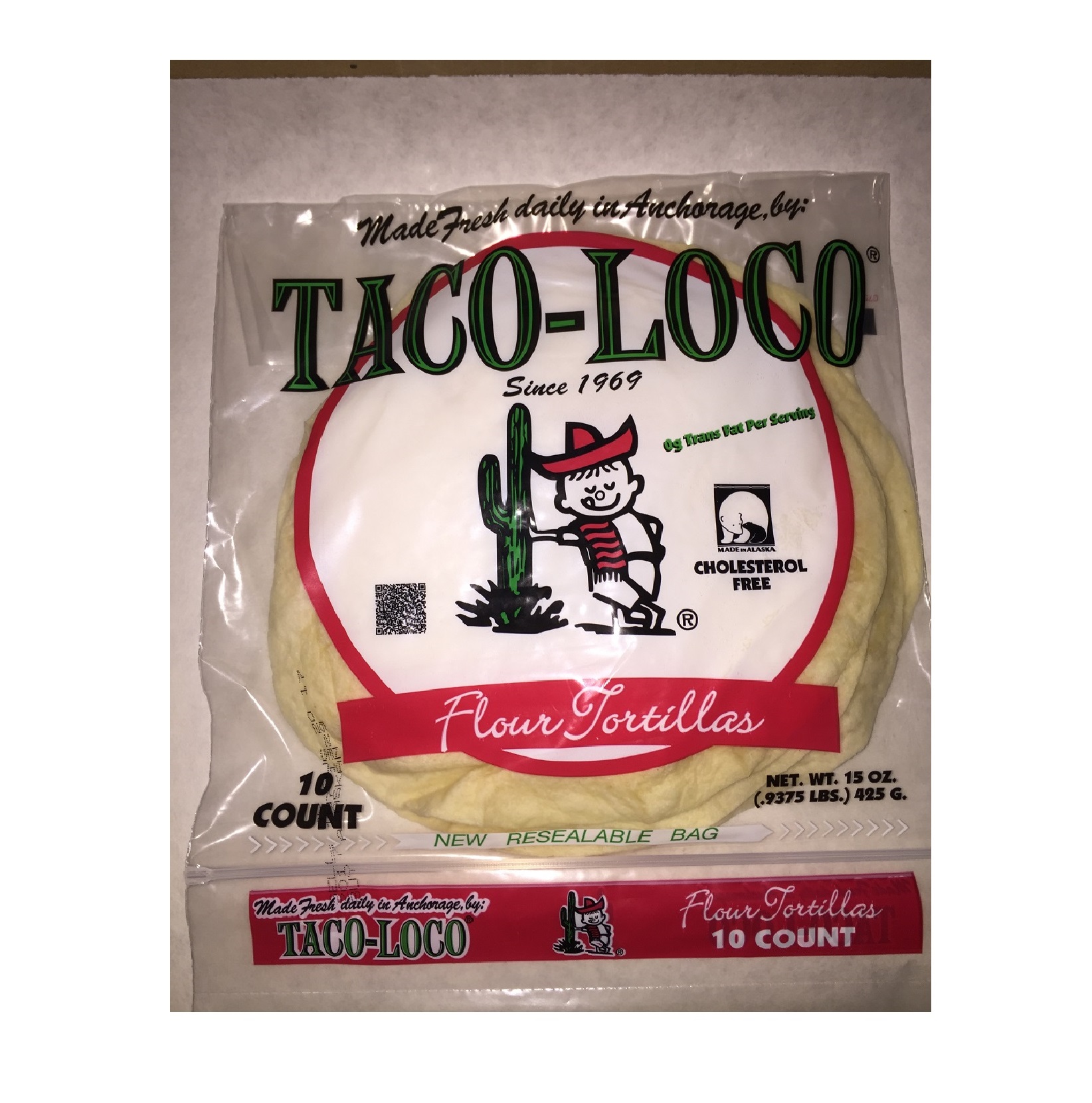 Taco Loco Medium 8" Flour Tortillas Trans-Fat Free Model Number 7820311122