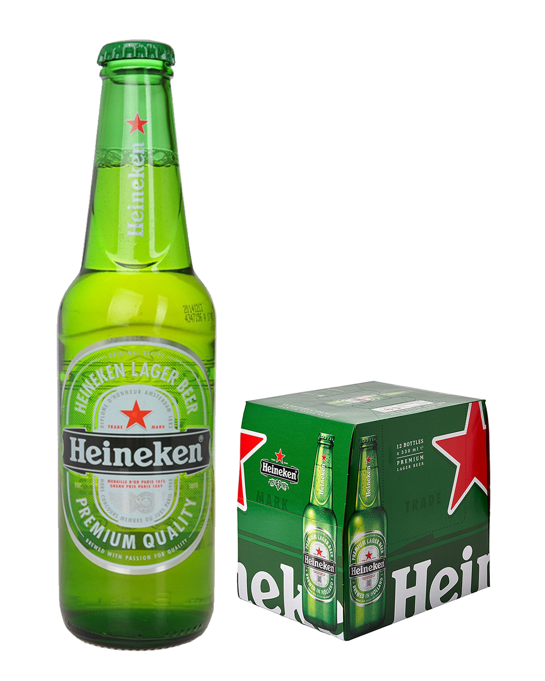 Heinekens Beer 250ml, 330ml & 500ml All Text Available / Heinekens Larger Beer 330ml X 24 Bottles
