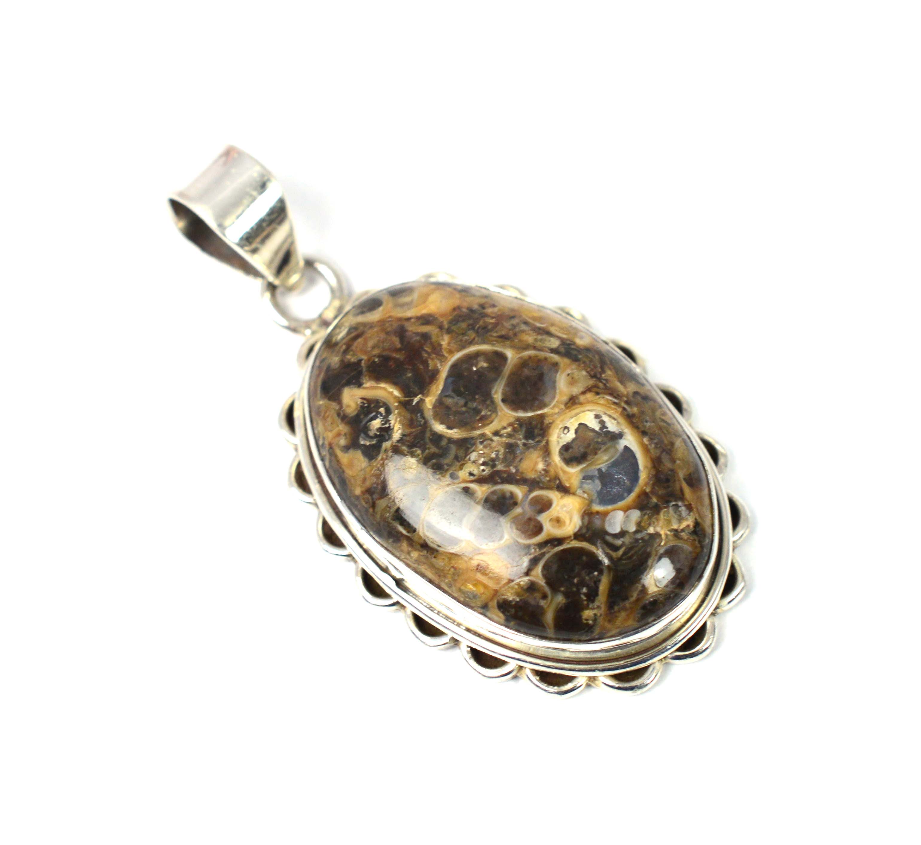 Splendid Turtella Jasper 925 Solid Sterling Silver Gemstone pendant