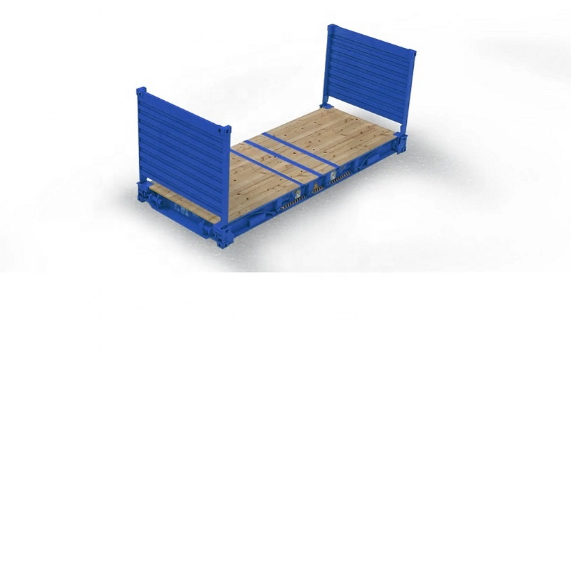 Equipped with a high-security lock box open sides and top New/Used 20ft Flat Rack Shipping Containers For Sale
