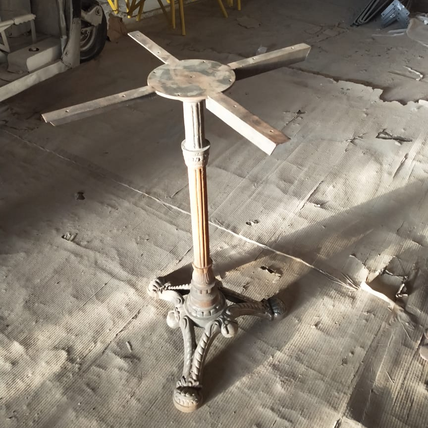 Black & White Cast Iron Cafe Table Base