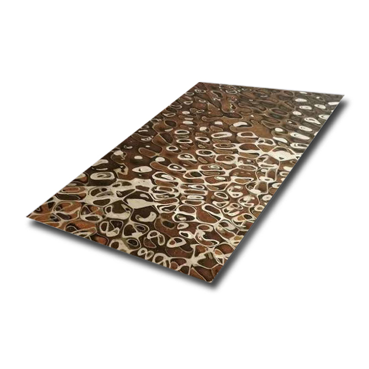 201 304 1500MM Silver Gold Color Water Ripple Stainless Steel Sheet Plate for Ceiling Wall Panel Decoration