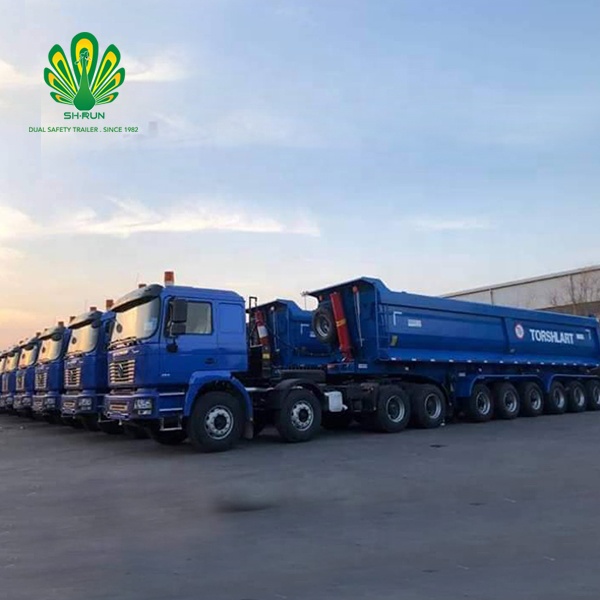 Transport Load Tipper Truck 3 Axle Hydraulic Dump Trailer Rear Hot Sale