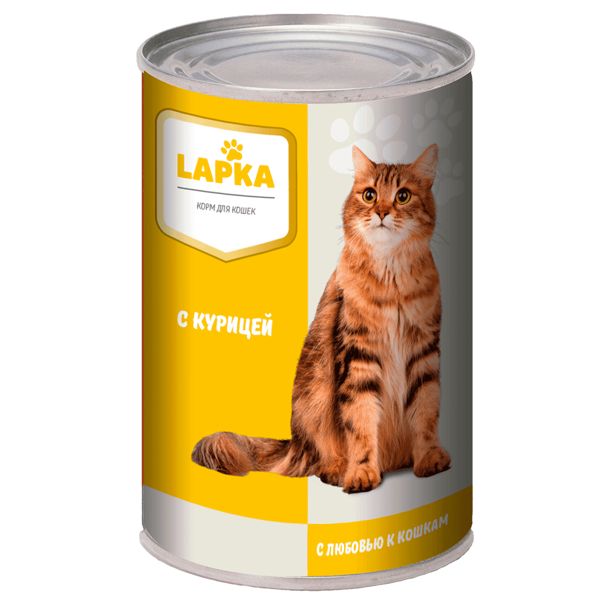 Консервированный корм для кошек Lapka с курицей, 415 г