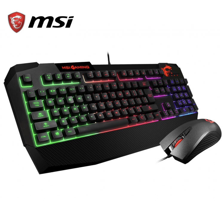MSI Vigor GK40 Combo US с подсветкой RGB Выделенные горячие клавиши защита от привидения Механическая игровая клавиатура и мышь