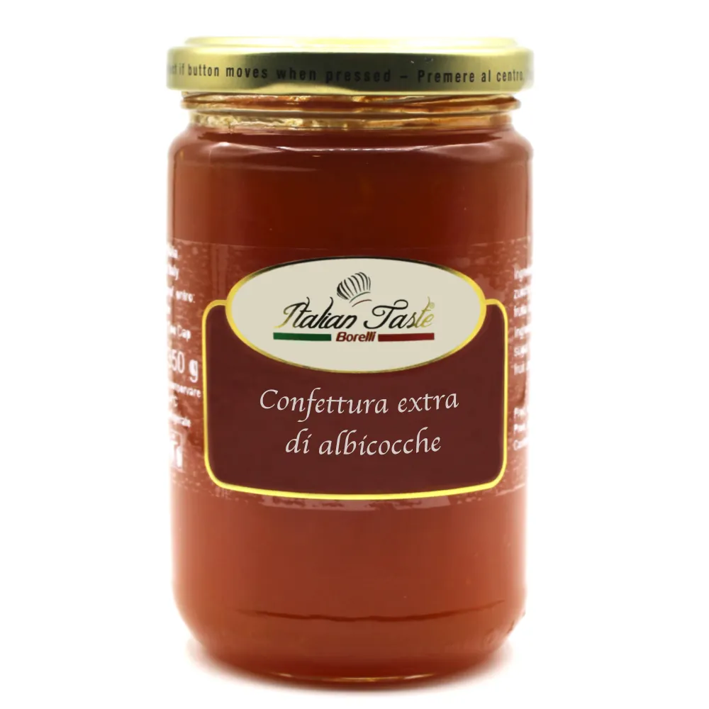 High quality 350 g 70% Extra apricots jam mason jar Made in Italy NO GMO italian fruit jam for dessert