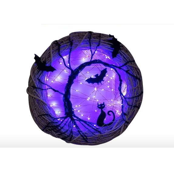 Halloween Decoration Garland Lights Front Door Witch Decor Garland