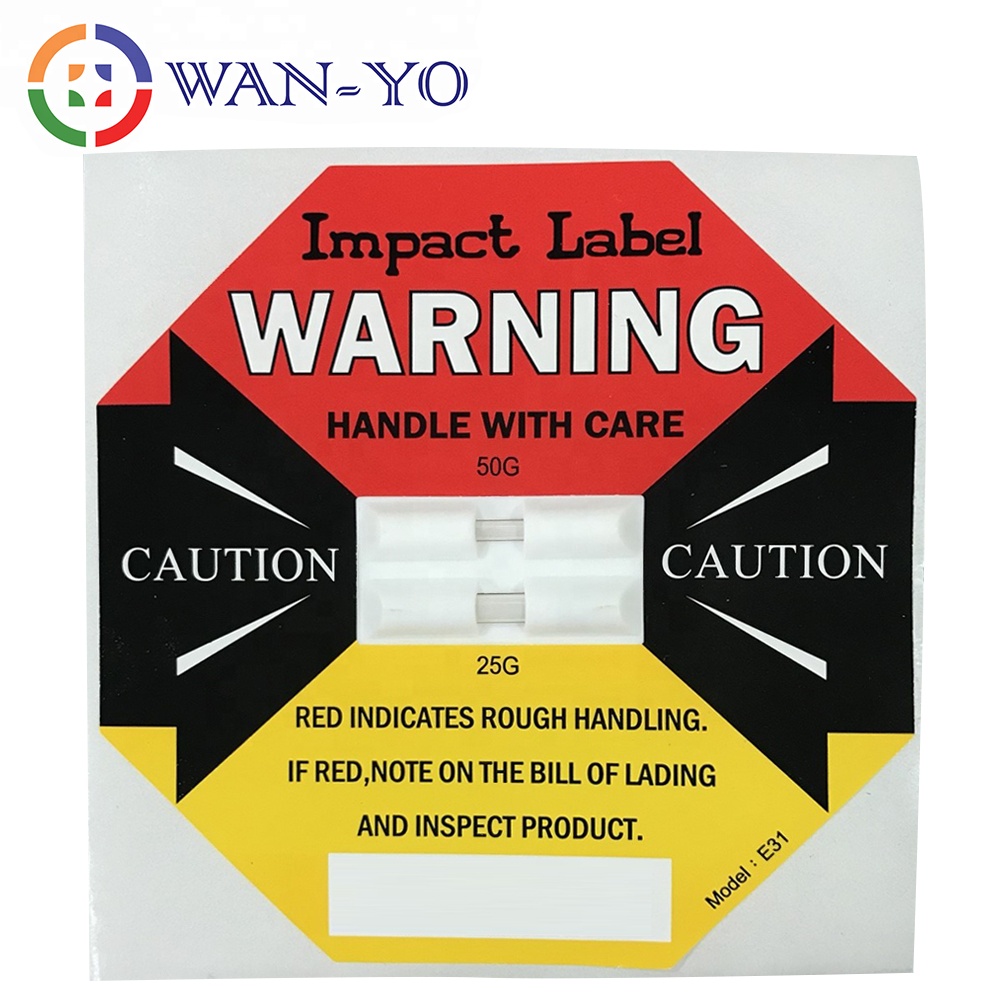 Shock Indicators Shipment help monitors with Dual Impact Label