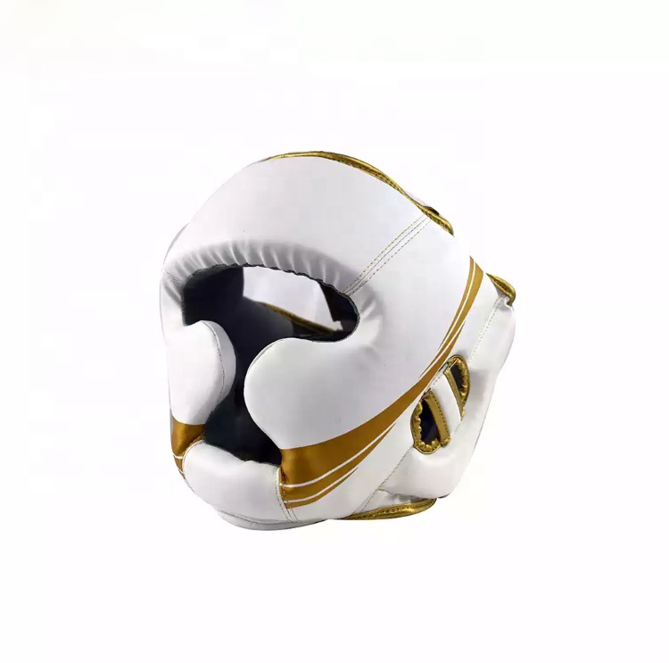 hot sale offer Boxing Head Guard Professinal Safety PU Leather Karate Head Guard with Safety Grill