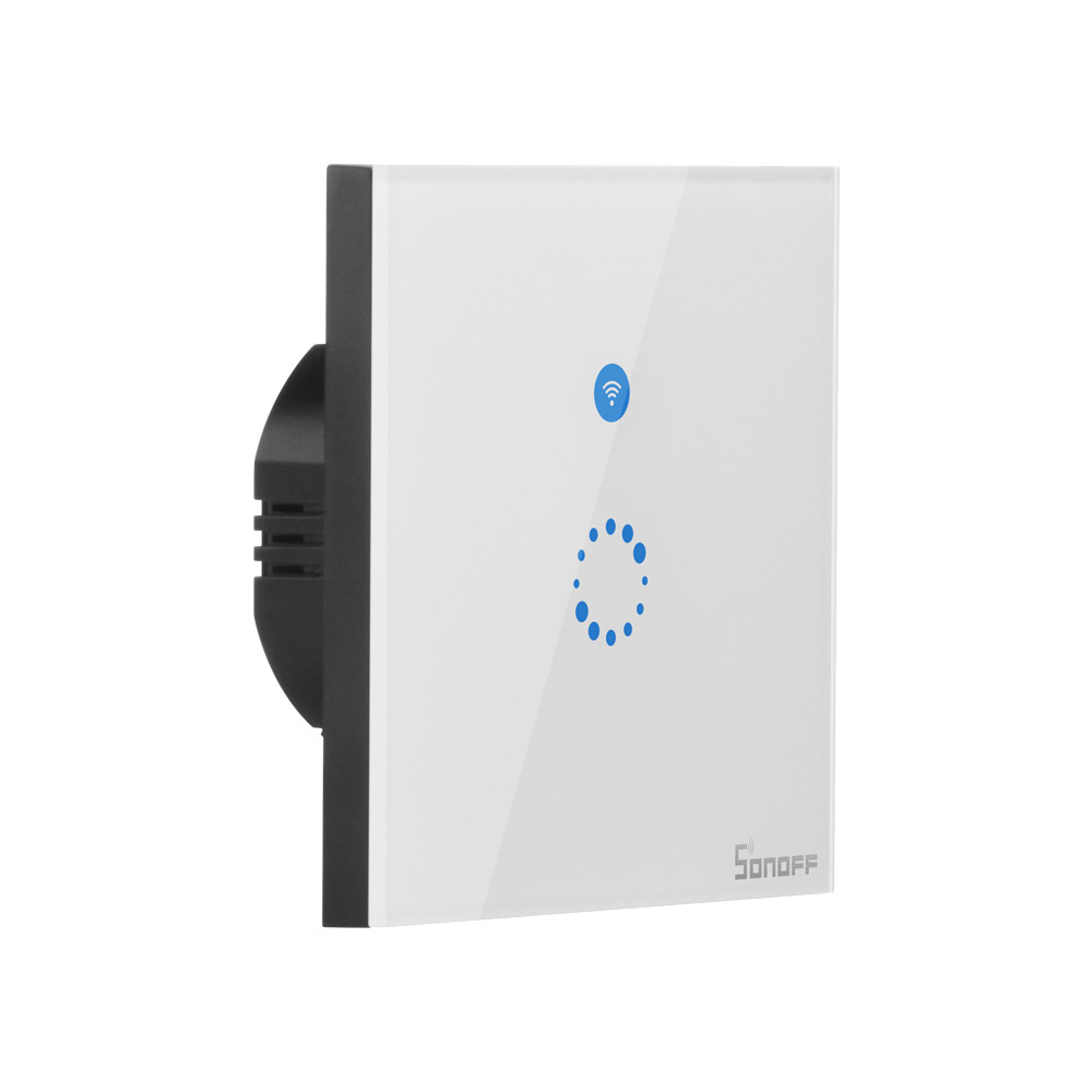 Горячая Распродажа SONOFF T4 EU 1 C без нейтрального Wi-Fi Сенсорный настенный переключатель 1 комплект сенсорный/APP пульт дистанционного управления работает с Alexa IFTTT