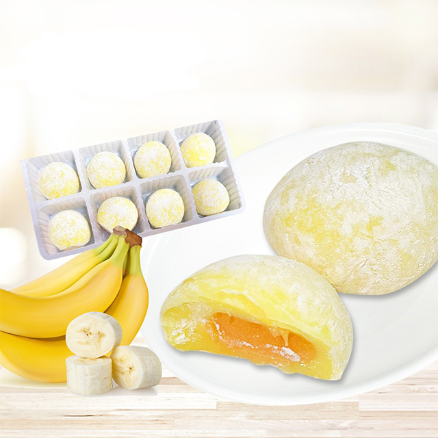 Banana Mochi Japanese Style Mochi Daifuku Rice Cake Grain Snack