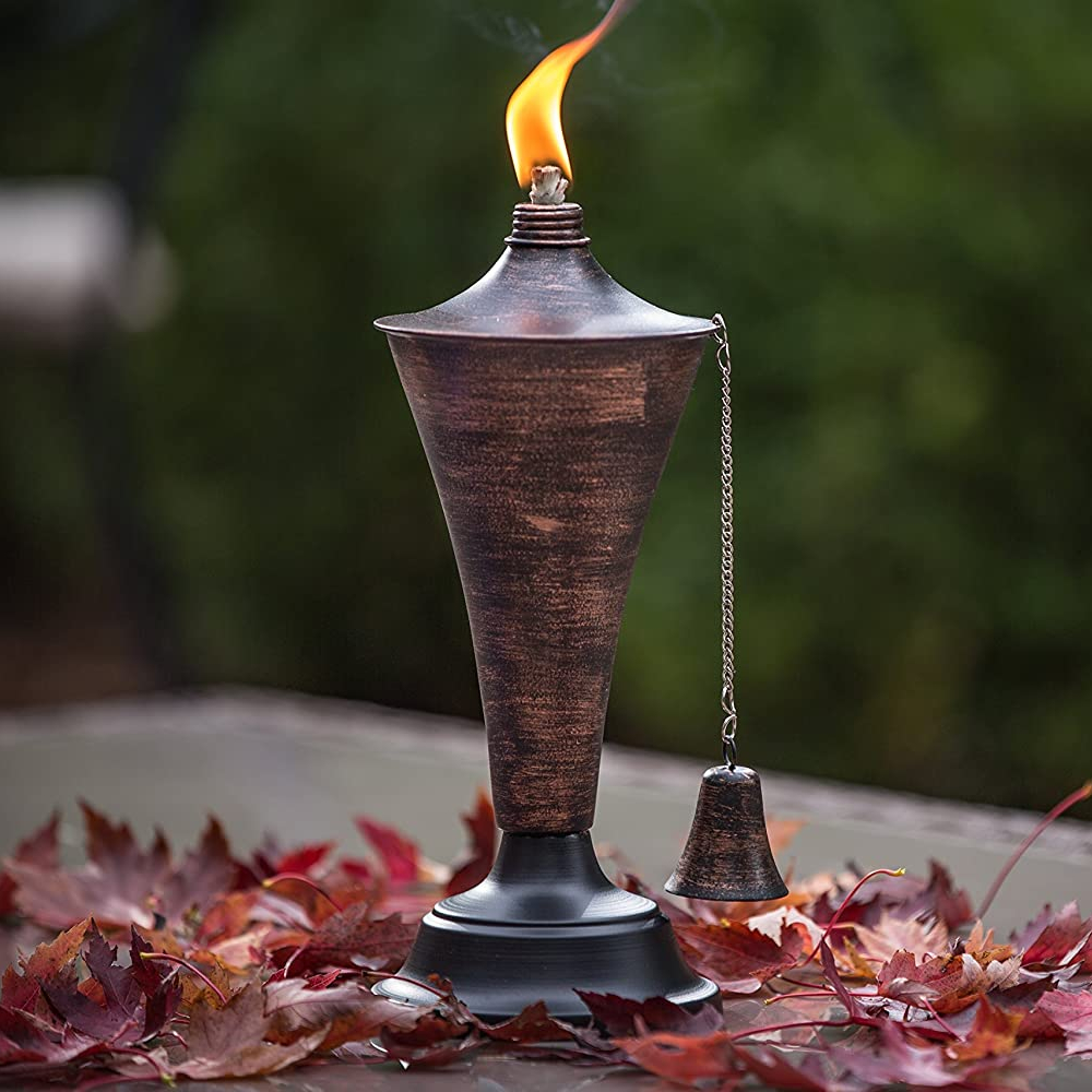 Iron pipe garden decorative oil torch on Patina lamps