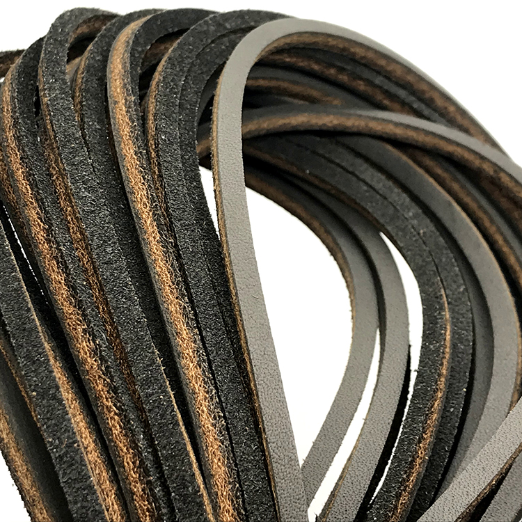 Personalized Colour Cheap Square Shape Coloured Leather Shoe Laces
