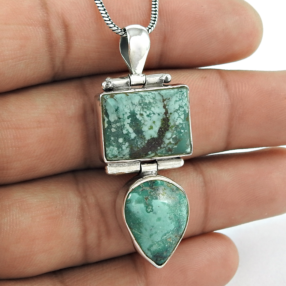 Sky blue turquoise pendant handmade jewelry 925 sterling silver pendants wholesale price silver pendants