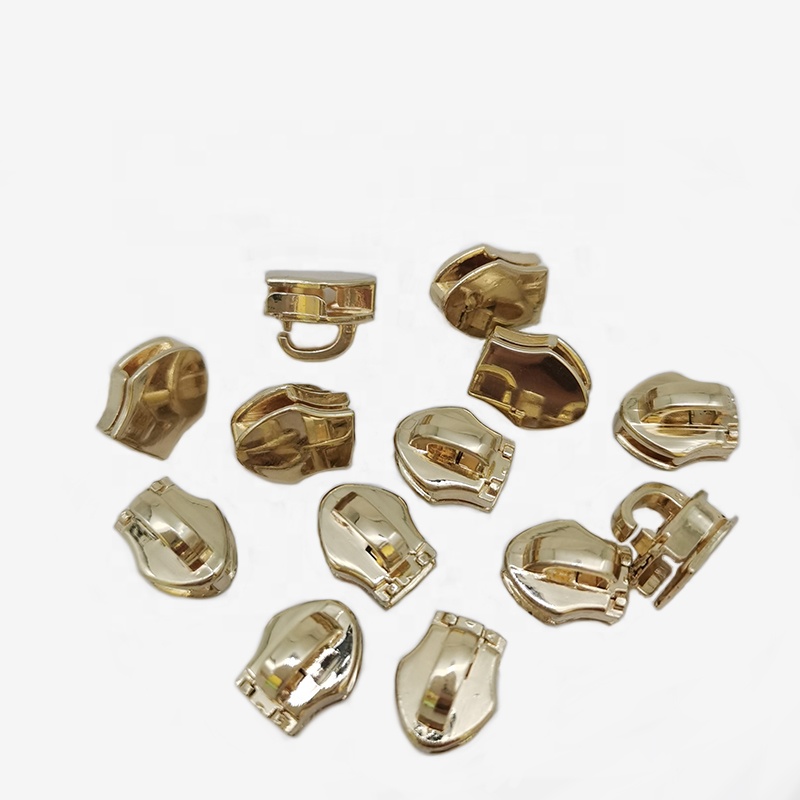 Manufacturers stock No. 5 nylon zipper pull head Women bag pull head Zinc alloy slider Lockless zipper pull Removable zipper pul