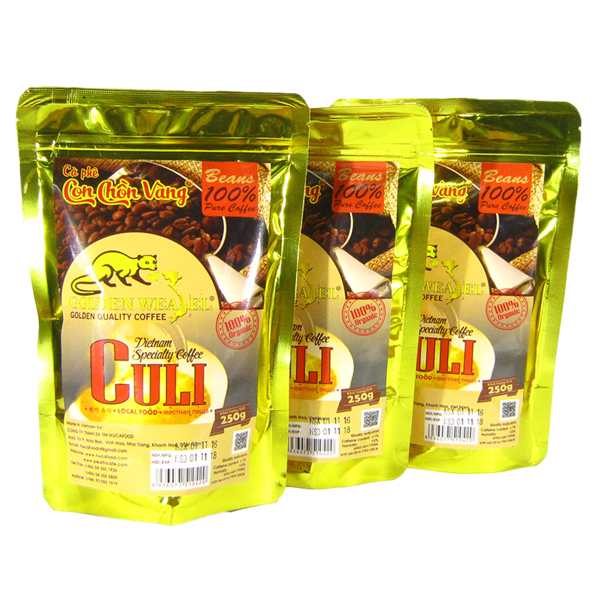 Honey Processing Origin Culi Bean / Ground - Medium Roasted - Premium Quality From Vietnam