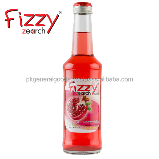 Стеклянная бутылка для сока с гранатовым напитком, 275 мл, бренд Fizzy
