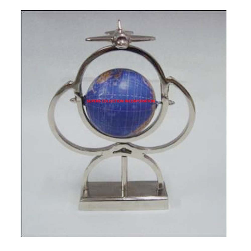 Decorative Luxury Silver Metal Globe Sphere for Table