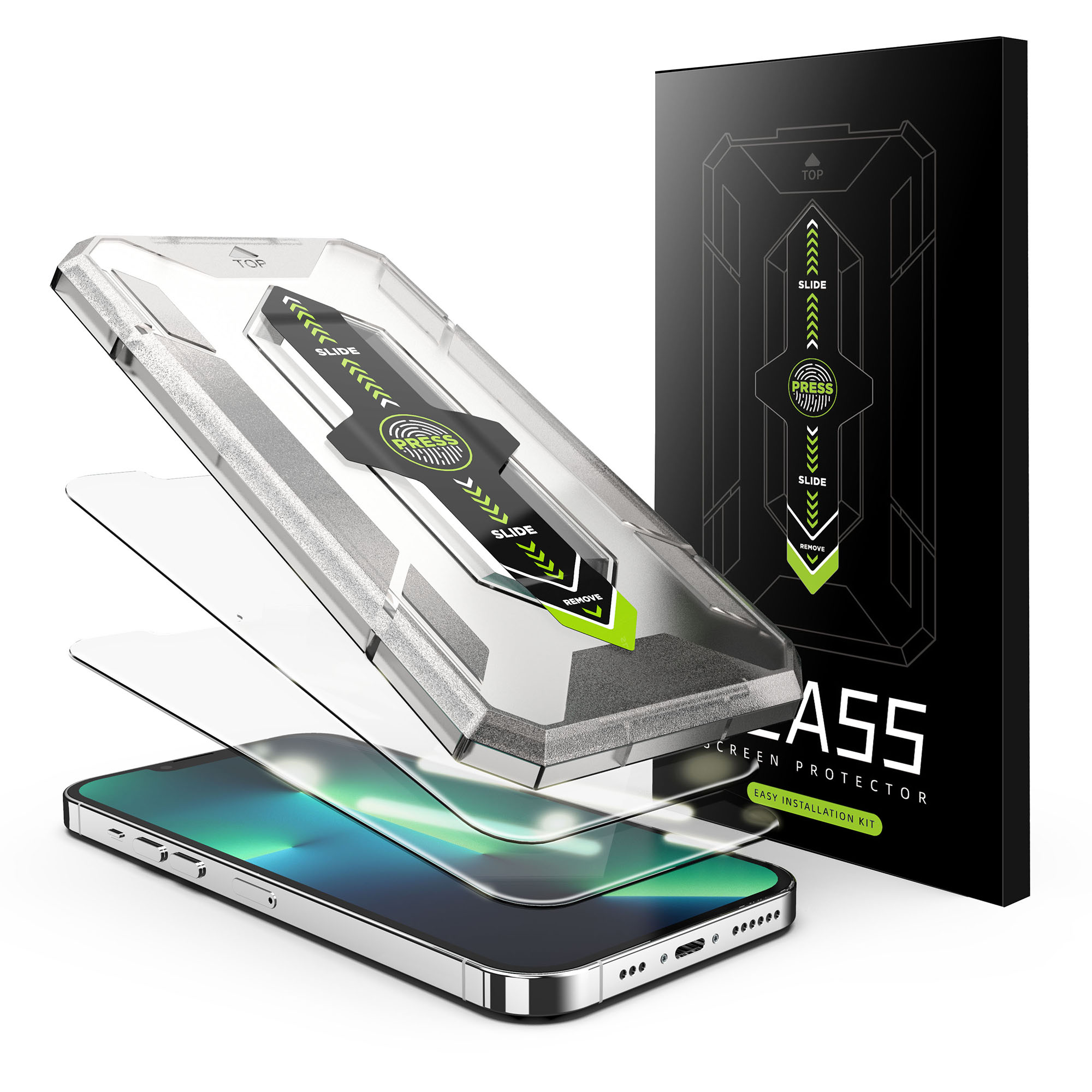 Защитная пленка для iPhone 14, 13, закаленное стекло для Iphone 14, 12, 11 Pro Max Mini, 9H, 2.5D, защитная пленка с легким аппликатором