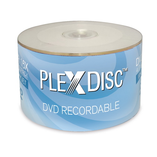 Plexdisc 16x4,7 GB белый струйный концентратор Версия для печати пустая DVD-R 50 упаковок тиражирование высшего качества