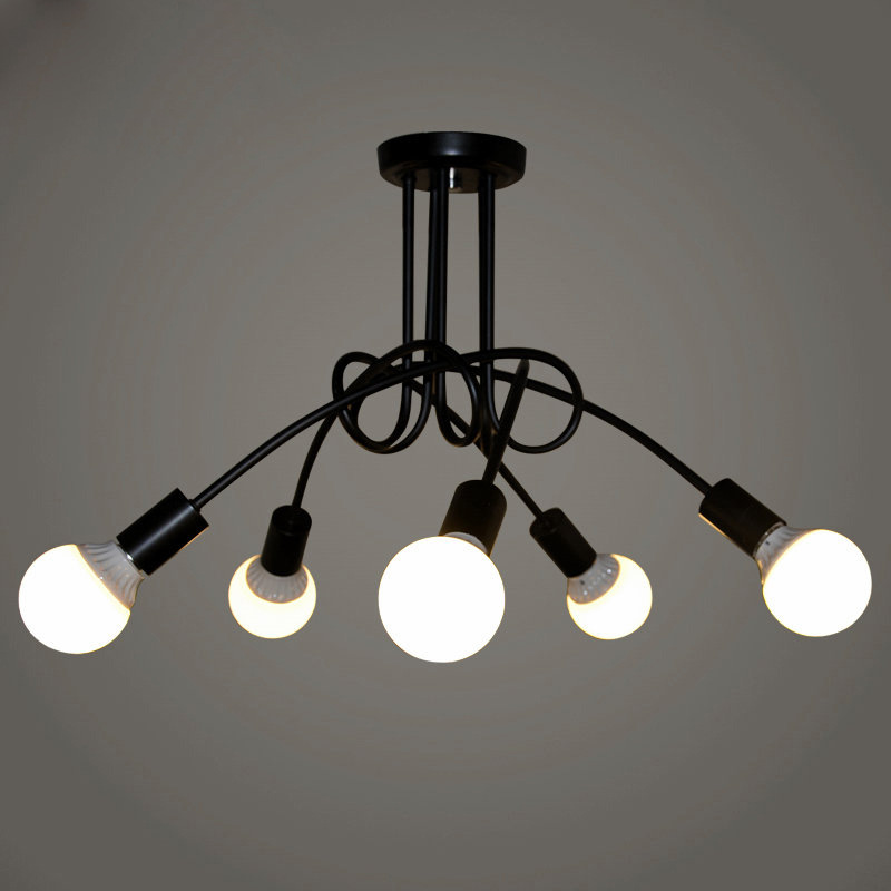 Living Room Lamp Nordic Pastoral Home Bedroom Lamp Three-head Five-head Elbow Chandelier