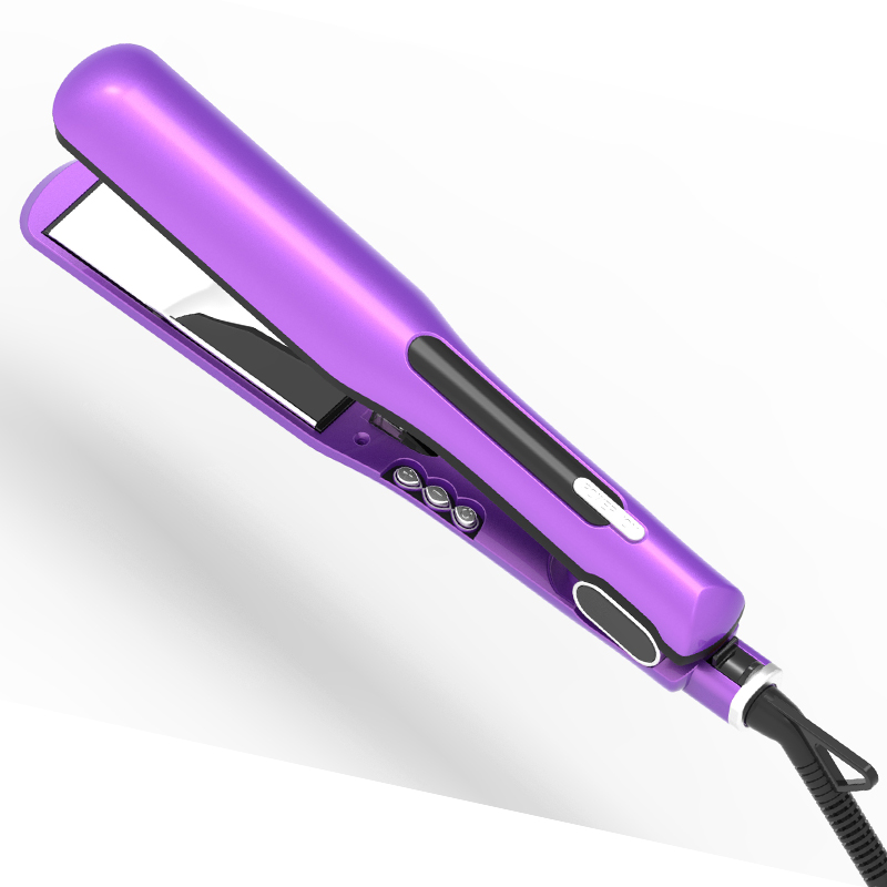 1 Inch Titanium Hair Straightener Dual Voltage Ceramic Tourmaline Ionic Flat Iron with Floating Ceramic Plate Digital Control