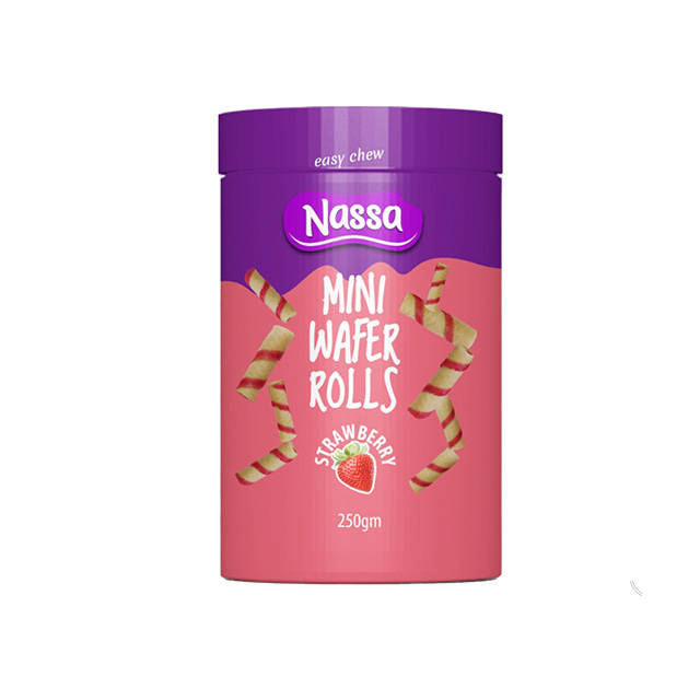 Лидер продаж, вкусная мини-Вафля Nassa Премиум-Качества с ароматом клубники, легко жевательная, Сделано в Малайзии, отличная упаковка