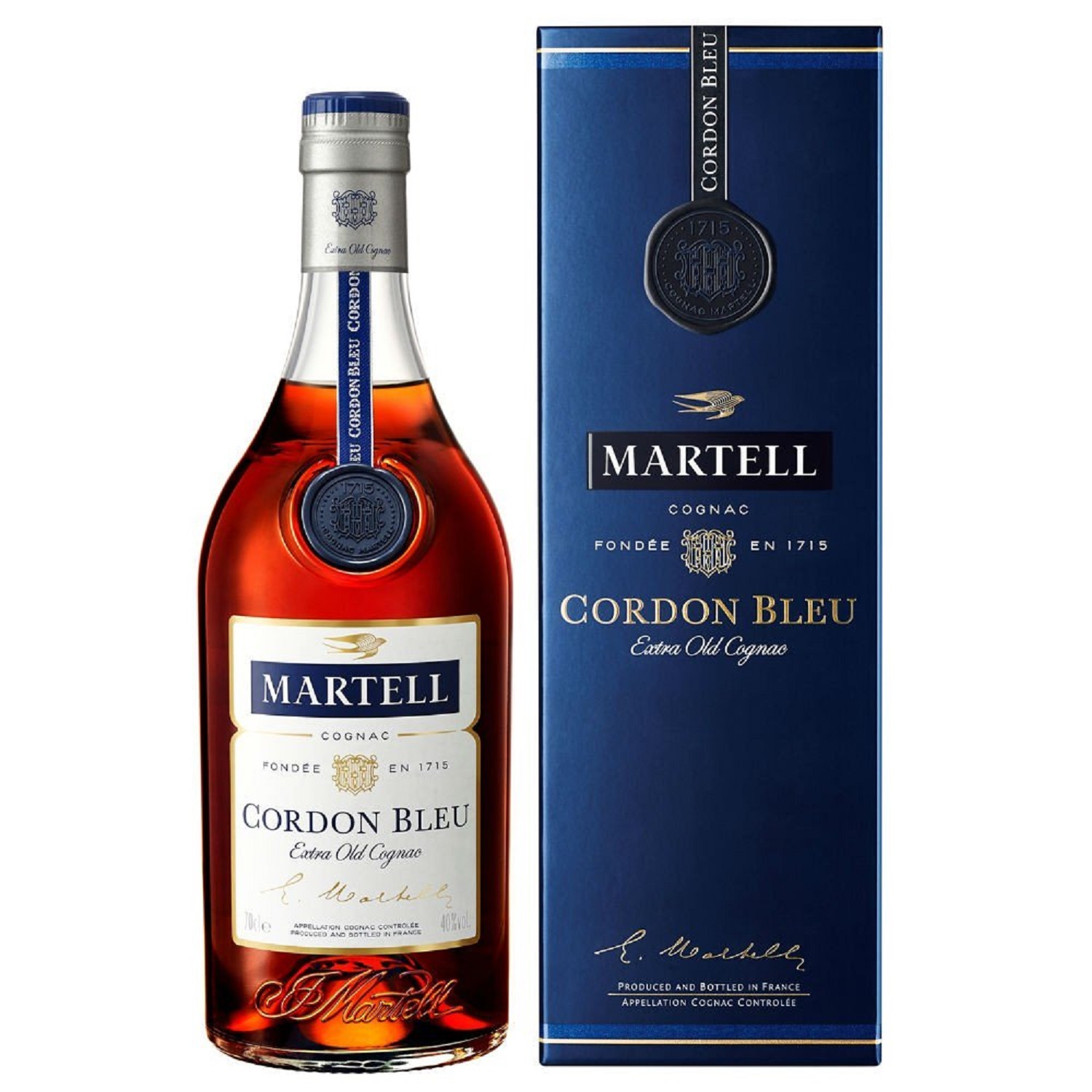 В Martell Cordon Bleu коньяк
