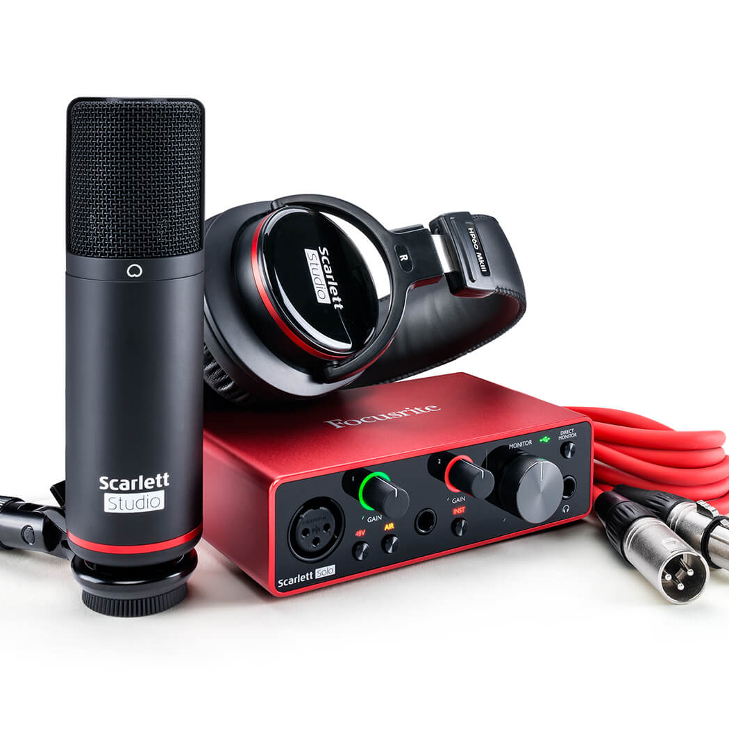 NEW SWEET DEAL For Focusrites Scarletts 2i2 Studio 2nd Gen USB Audio Interface and Recording Bundle with Pro Tools