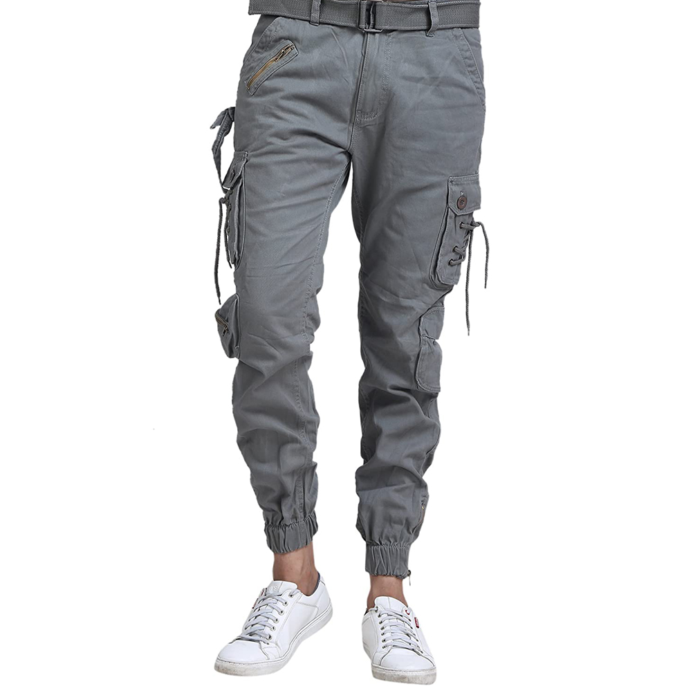 Custom Cotton Streetwear Army Camo Cargo Jogger Pants Men