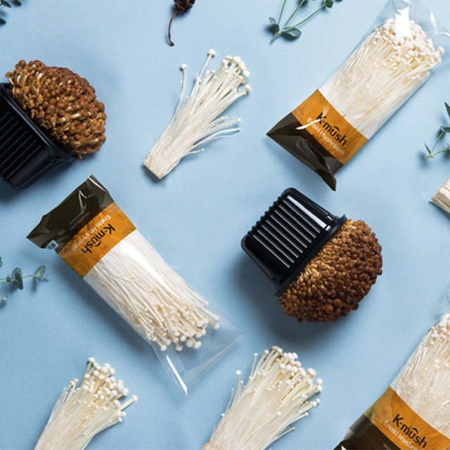 Лучшее качество свежие корейские иглы Enoki Enokitake корейские грибы Сделано в Корее