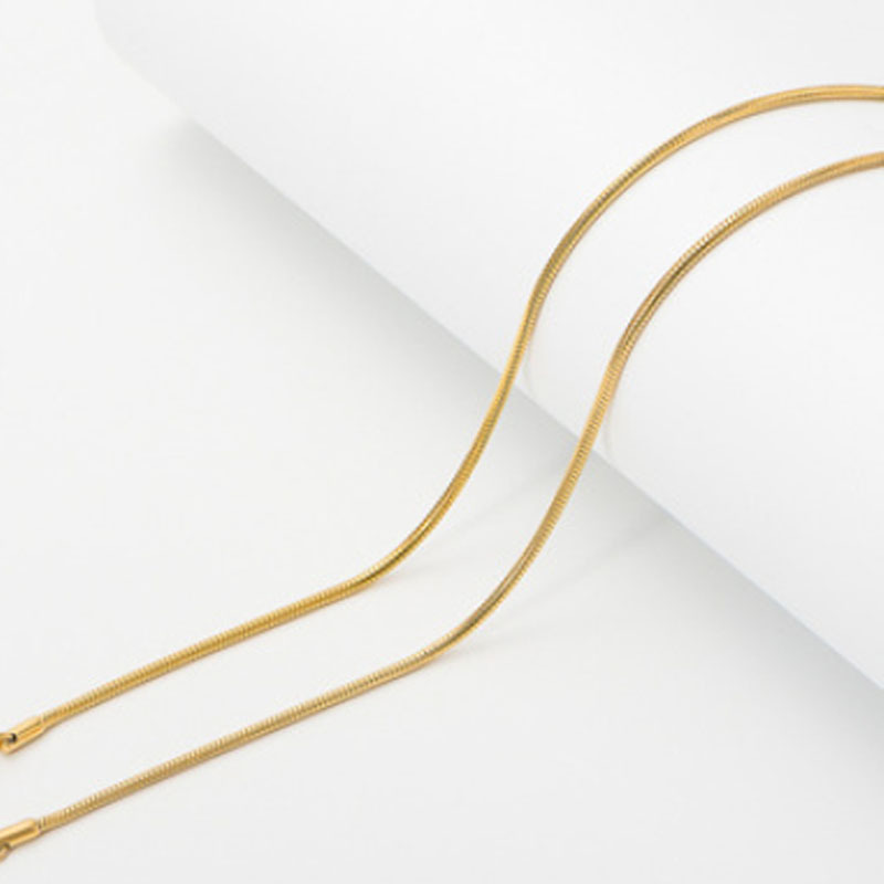 Плакировка золота 24K ювелирные изделия Bold цепи ожерелье 2021 простой дизайн для женское колье на цепочке