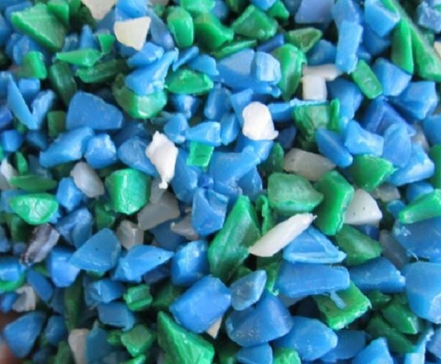 Recycled / Regrind HDPE Blue Drum Scraps flakes Available