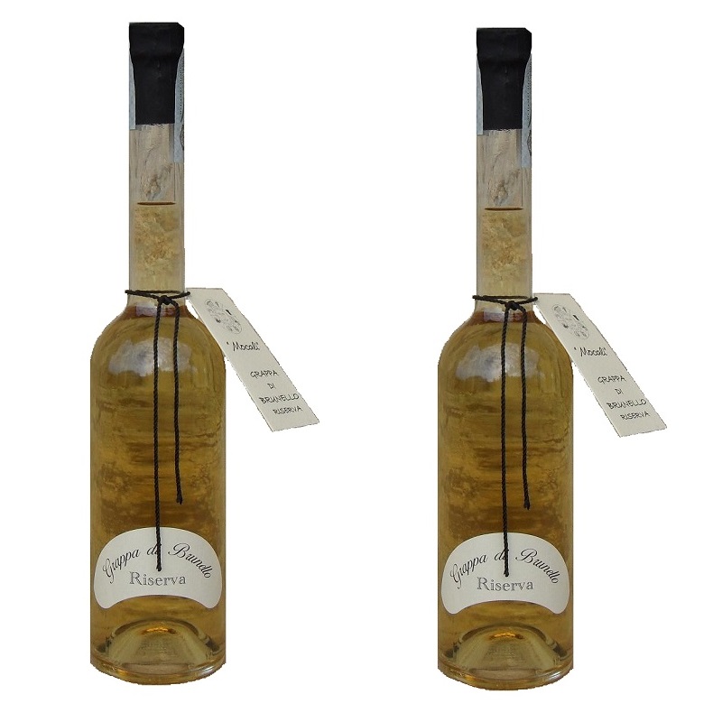 ITALIAN GRAPPA DI BRUNELLO RISERVA 500ml FOR EXPORT BOX 2 BOTTLES