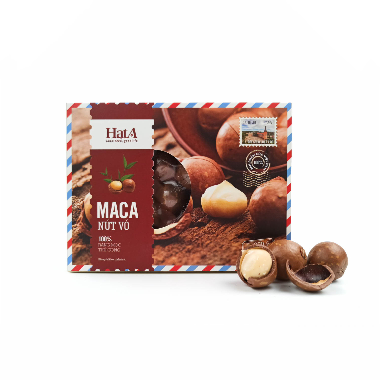 High quality organic macadamia nuts from vietnam box 200g