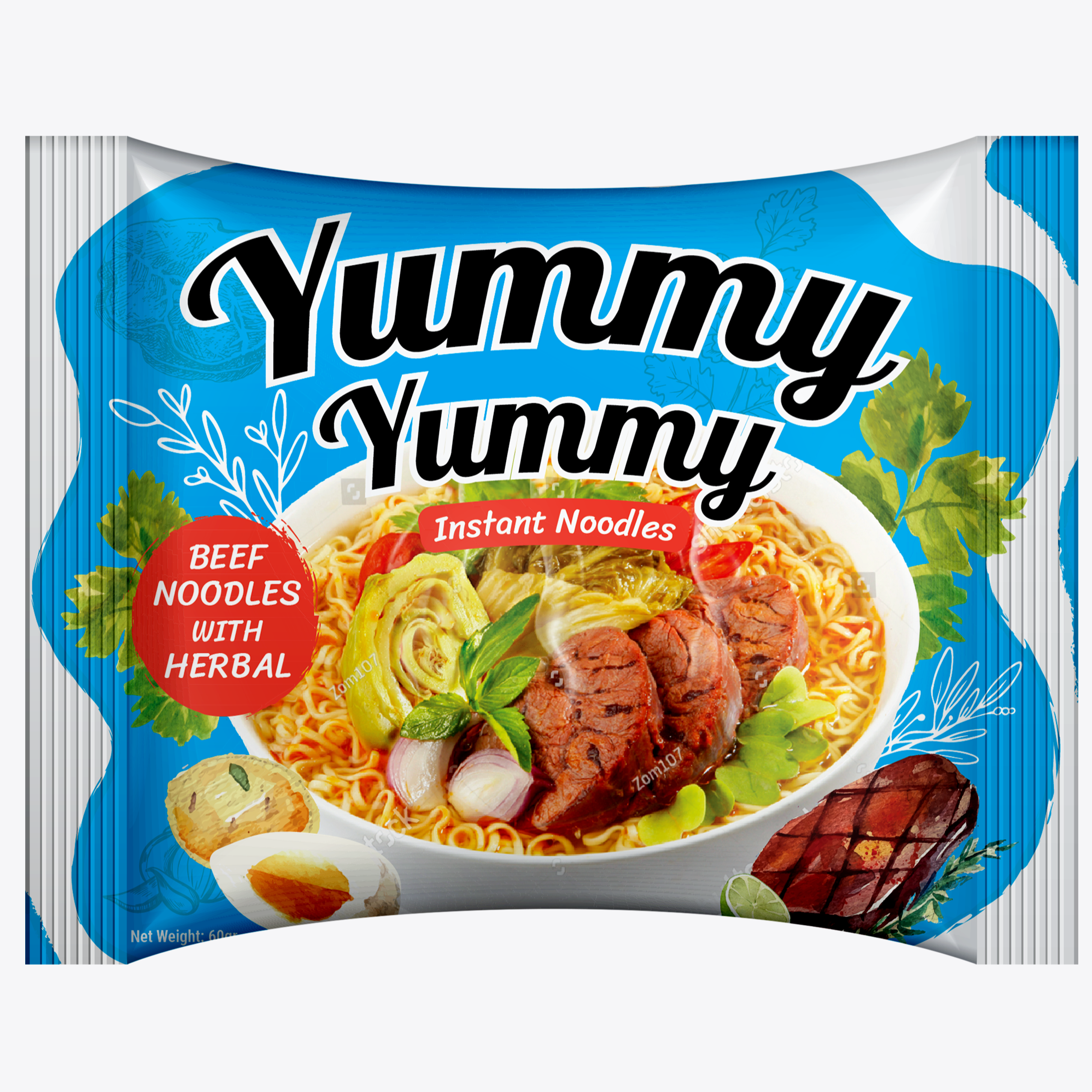 С принтом «Yummy» лапша ГОВЯЖЬЯ лапша с Травяной/лапша быстрого приготовления/пива лапша