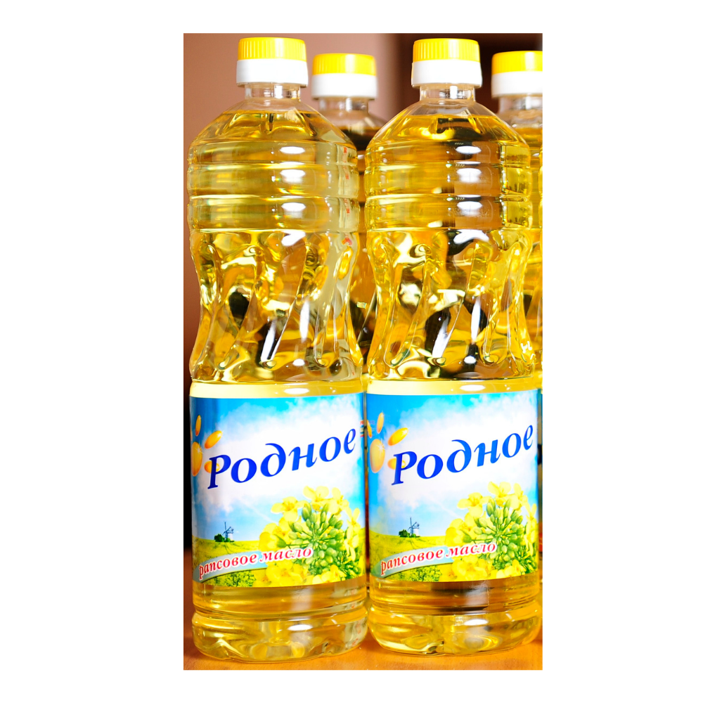 100% натуральное рафинированное дезодорированное рапсовое масло, 1 литр